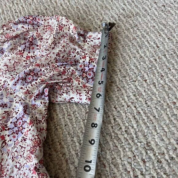 J.CrewPuff-sleeve V-neck top in Ratti paisley garden NWT - Picture 13 of 16